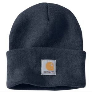 🆕 Carhartt Navy Blue Knit Cuffed Beanie Hat